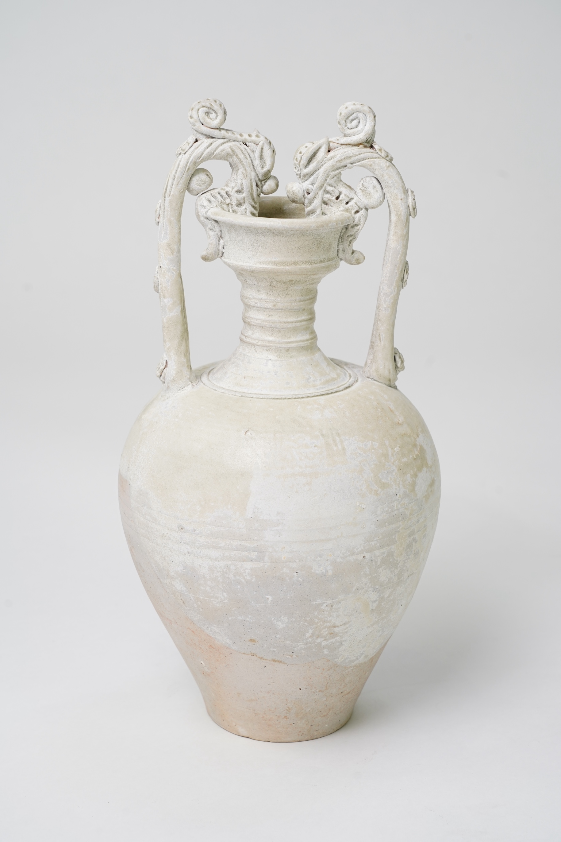 A Chinese white ware amphora, Tang dynasty (6th-8th century AD)